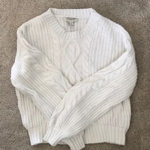 Forever 21 Cream Knit Sweater